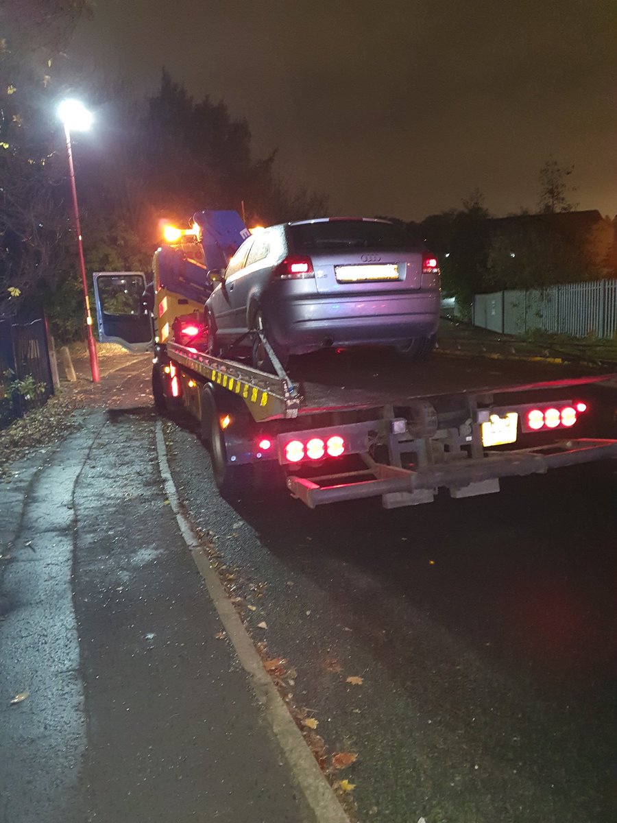 This driver unfortunately reversed into our Police vehicle this evening. Appropriate checks were conducted and the driver did not have valid insurance and only a provisional licence. Dealt with accordingly and the car was #seized                                 PC’s 24520, 25864