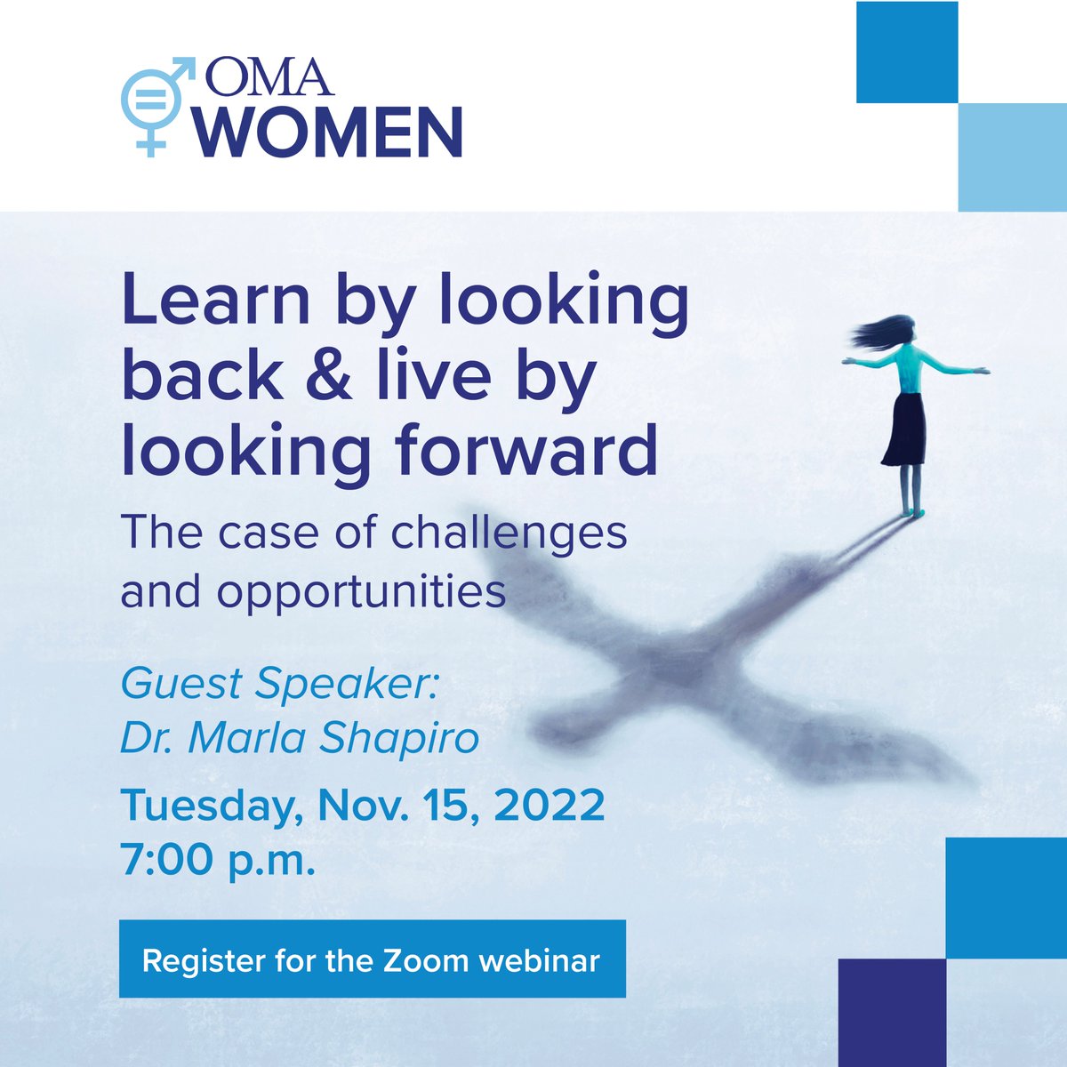 Less than one day left to register! Don't miss this unique opportunity to join OMA Women for the upcoming virtual event 'Learn by looking back & live by looking forward,' featuring guest speaker @DrMarla! Register here: ow.ly/2nUj50LowWw #Onhealth