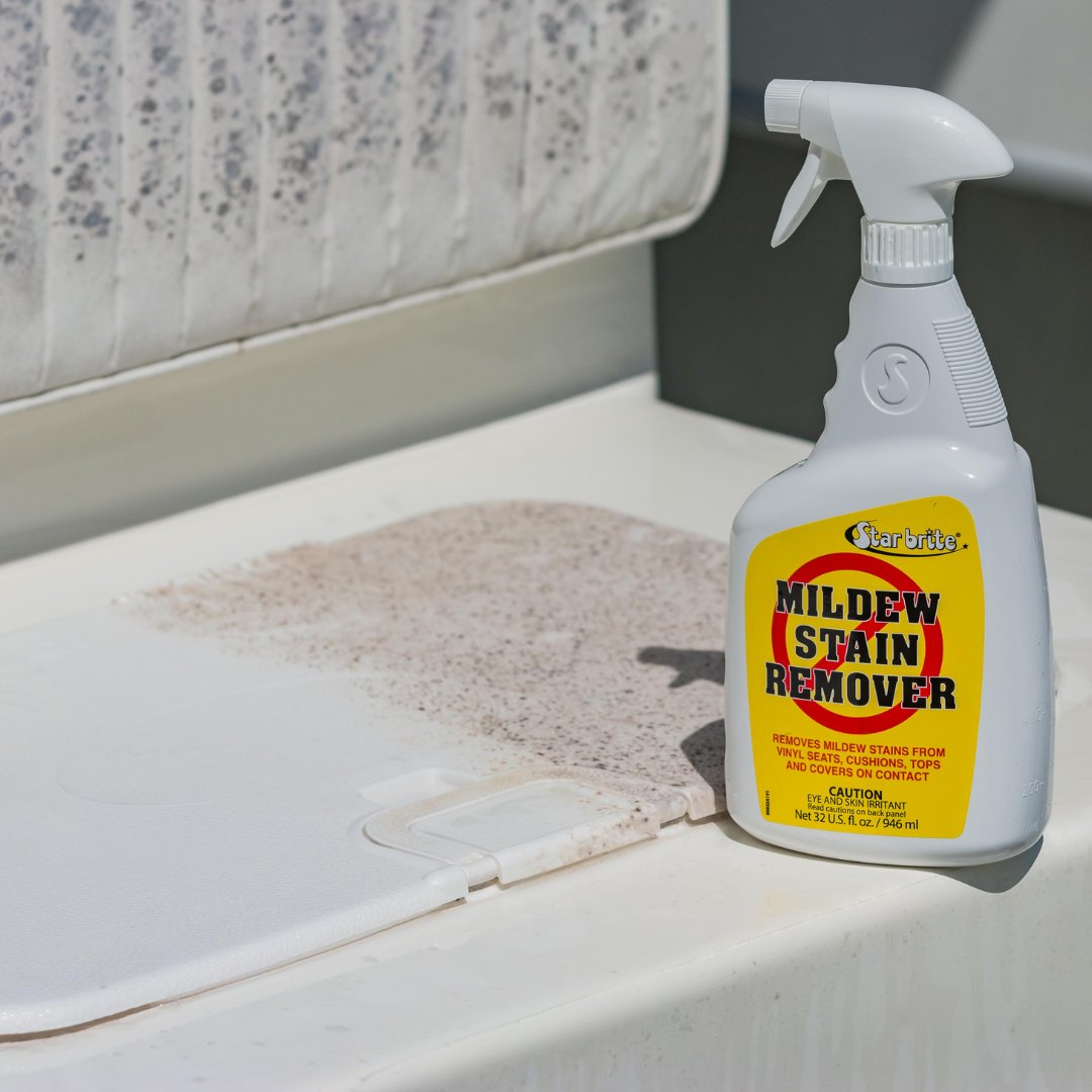 Starbriteinc's tweet photo. There is a reason we named it Mildew Stain Remover ๐
#StarbriteSolutions #MildewMonday #MildewStainRemover #MildewStains #VinylCare #BoatMaintenance #BoatDetailing https://t.co/o96mmJmtiU
