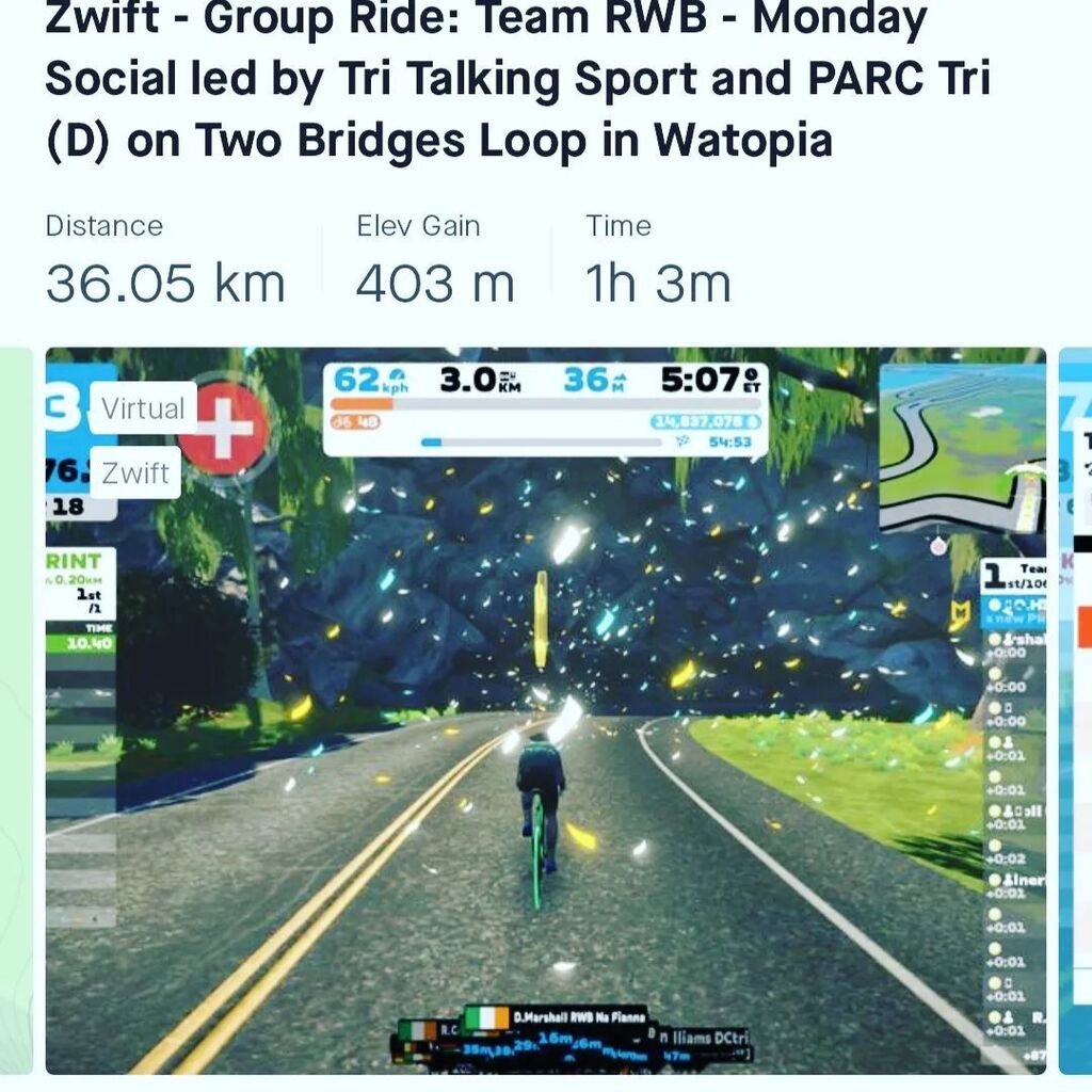PrimedCoaching's tweet photo. Every Monday 7:30pm (GMT), an excellent start to the week on @gozwift with @rwbcycling, @tritalkingsport and the #parctri community with our social spin with sprint practice 💥🚀
.
#primedandready #hardworkworks
#ironmancoach #ironmantraining
#triathlo… https://t.co/3lmM5ubEhi https://t.co/yQLKukFrwG