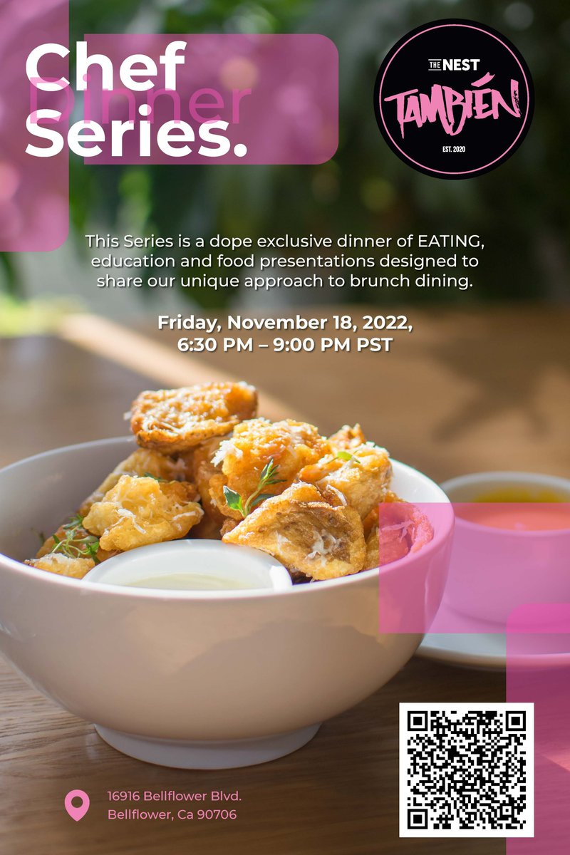 EatNest's tweet photo. The Chef's Dinner Series is a dope night of EATING: an educational and experiential pop up dinner with cooking presentations designed to share The Nest: Tambien's unique approach to brunch dining. https://t.co/3mNbfWb3Ur