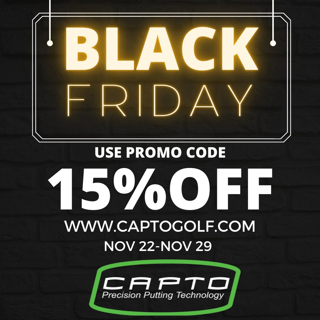 Capto Black Friday week is arriving!

Use the offer code: 15%OFF

at checkout to get your discount.

captogolf.com web site

#captogolf #captoputting #putting #puttingtech #puttingaid #puttinggreen #puttingtips