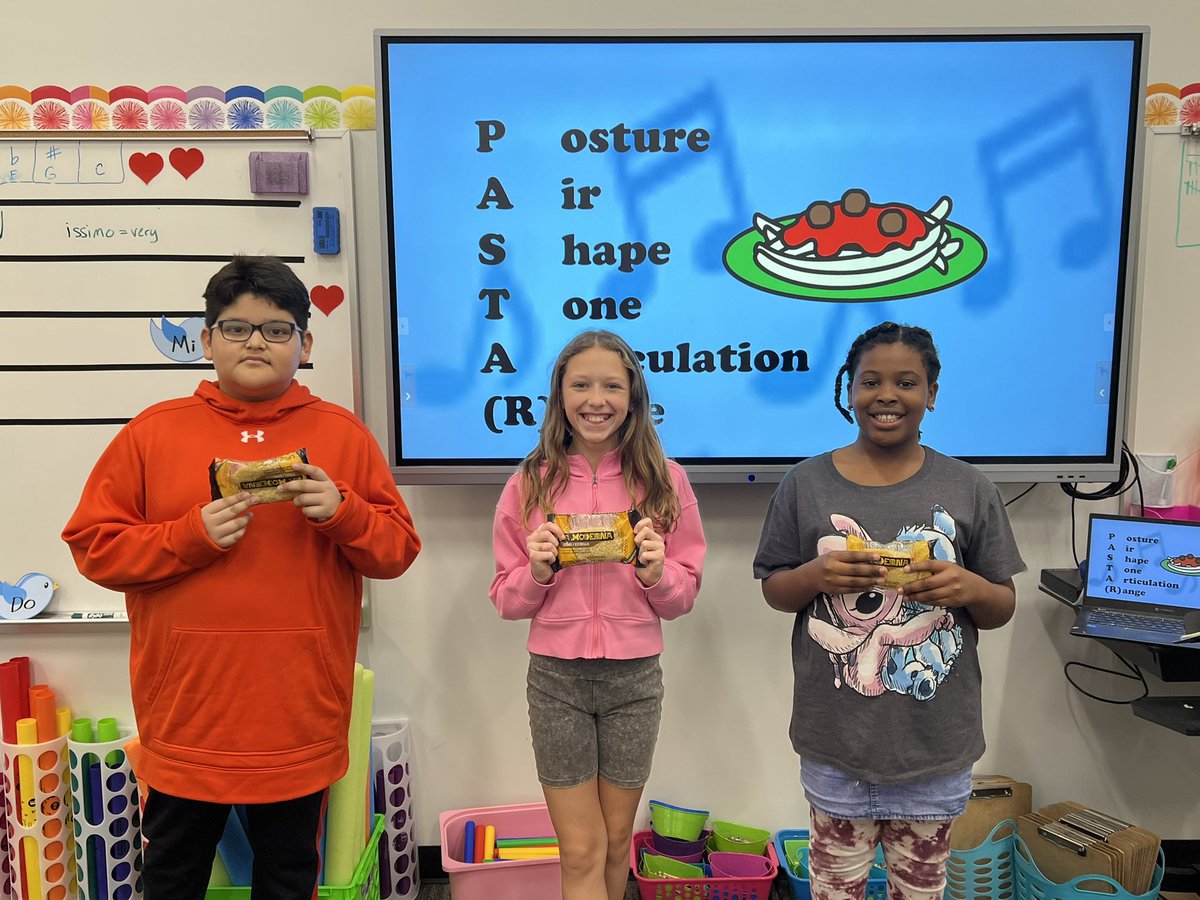 Our choir PASTA⭐️R’s from the last 2 weeks! #RISDkidsmakemusic #musicmatters <a href="/risdfinearts/">RISD Fine Arts</a> <a href="/GarciaGators/">GarciaGators</a>