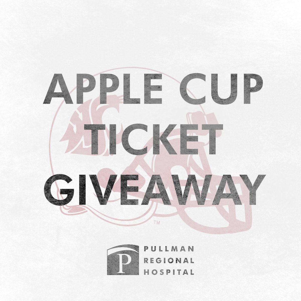 PullmanRegional's tweet photo. APPLE CUP GIVEAWAY! We've got 2 tickets to watch @WSUCougarFB take on Washington at the SOLD OUT Apple Cup on November 26 and 2 passes to the Cougar Den for pregame and halftime food &amp; drinks! To enter to win: make sure you're following us and retweet this! #GoCougs https://t.co/uAVJ64rM9S