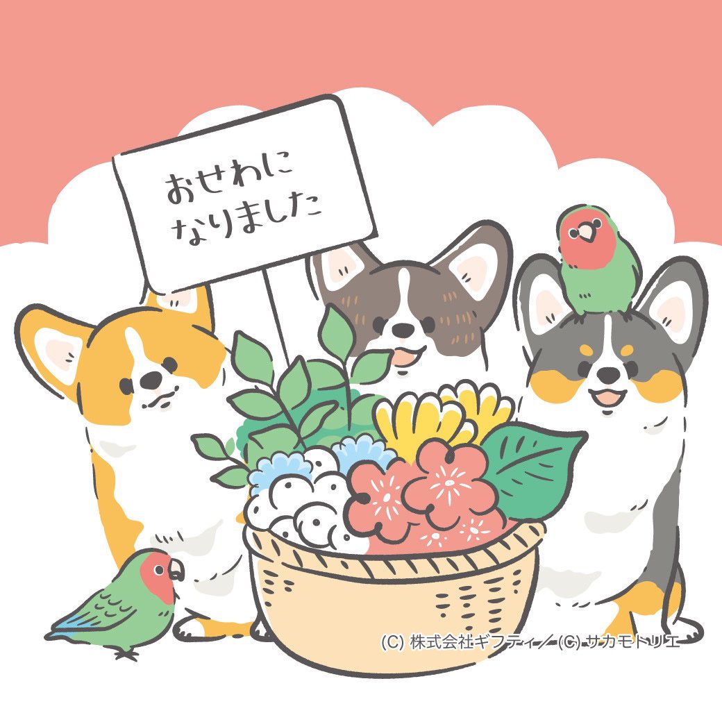 いいインコの日のコザクラインコとオカメインコとコーギーと

このイラストはお仕事で描いた絵です
#いいインコの日 