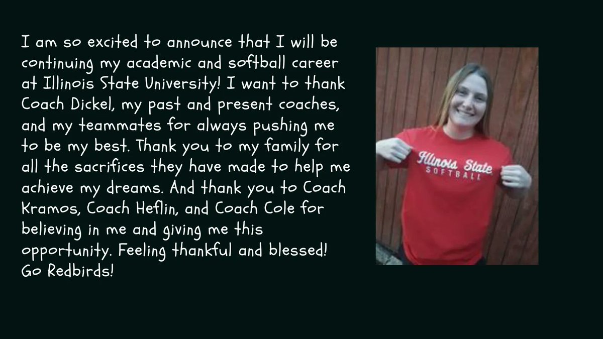Ready to be a Redbird! ❤🥎 <a href="/RedbirdsSB/">Illinois State Softball</a>