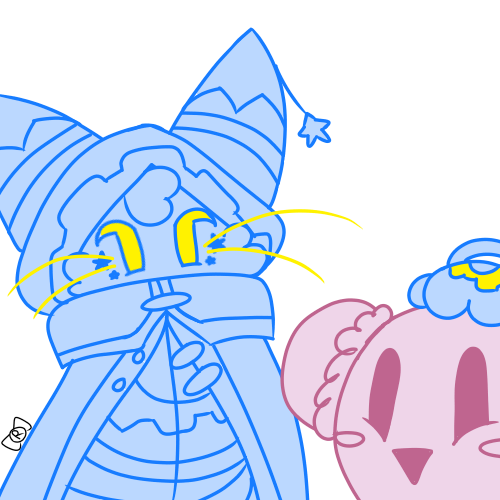 OFTHESTARZ's tweet photo. //Kirby and Magolor have finally reunited!!
💔: Kirby's text is represented like this!
⚙️: Magolor's text is represented like this. https://t.co/qc5Mk2yTw4