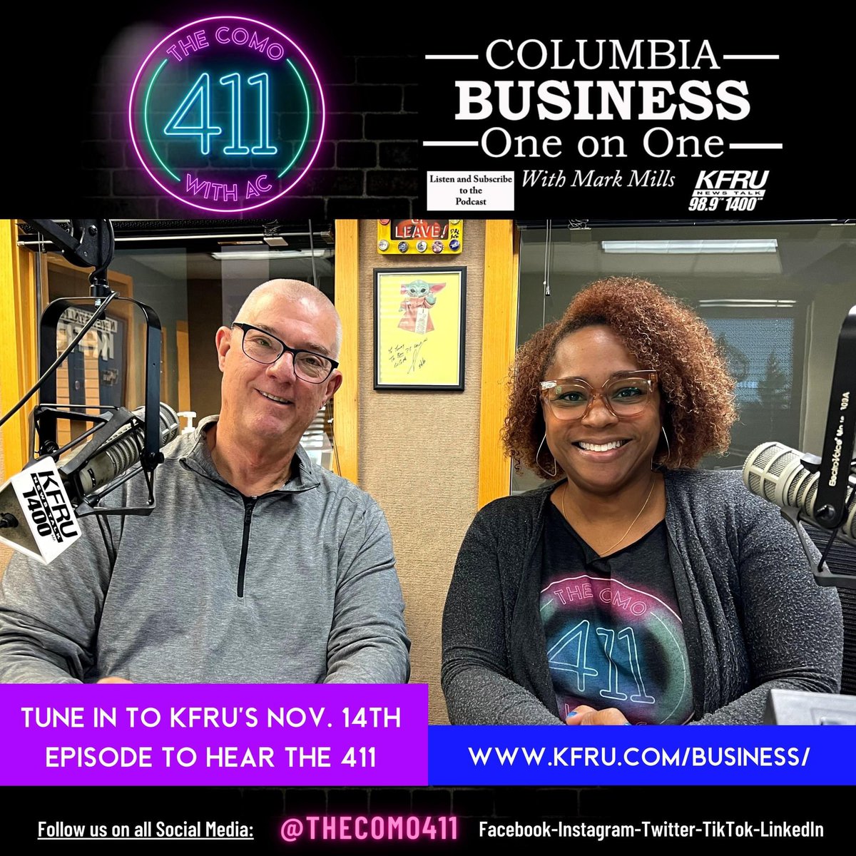 ❓How can you keep up-to-date with the latest events in COMO? 💬Learn more on this week's <a href="/NewstalkKFRU/">NewsTalk 98.9FM & 1400AM KFRU</a> Columbia Business One-on-One🎙 Mark Mills gets the "4-1-1" from Adonica Coleman w/The COMO 411! 

👉Listen to 11/14 episode: KFRU.com/business/