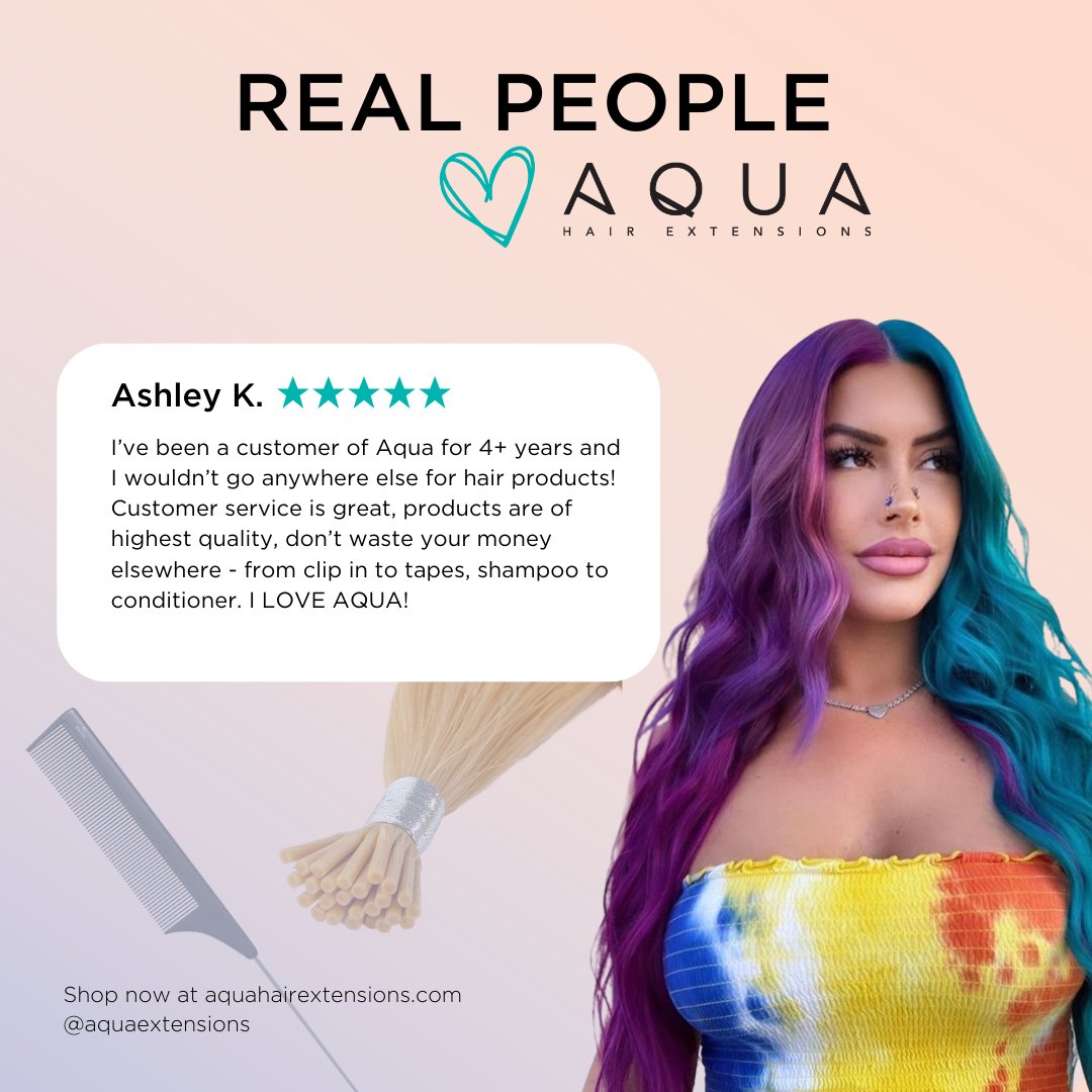 Aqua Hair Extensions tweet media