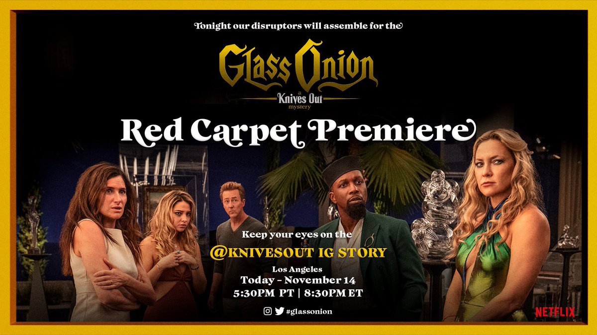 we're throwing a premiere of disruptive proportions, and you're invited to watch it all unfold on the @knivesout ig story! TONIGHT @ 5:30PM PT
