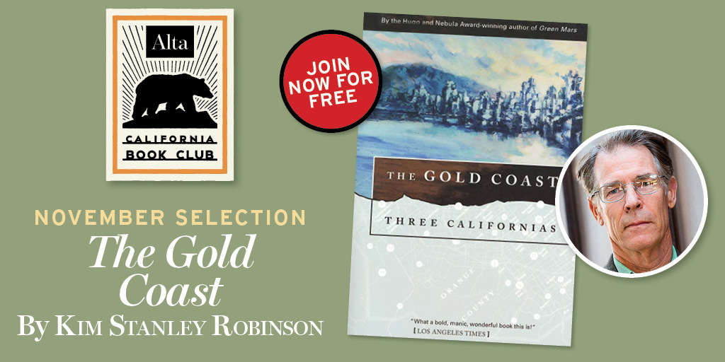 Spruce up your fall with a science fiction title by Kim Stanley Robinson, The Gold Coast. Follow along with @calbookclub to access exclusive content and an event with the author and special guest. altaonline.com/california-boo…