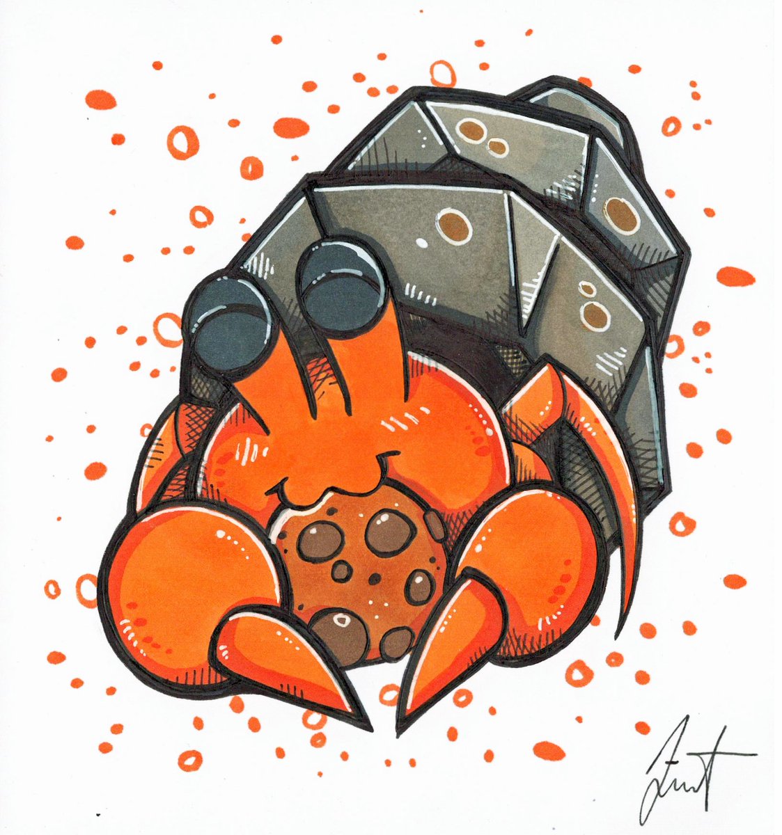 FeretStudios's tweet image. Dwebble eating a cookie 🍪

#Pokemon #Dwebble