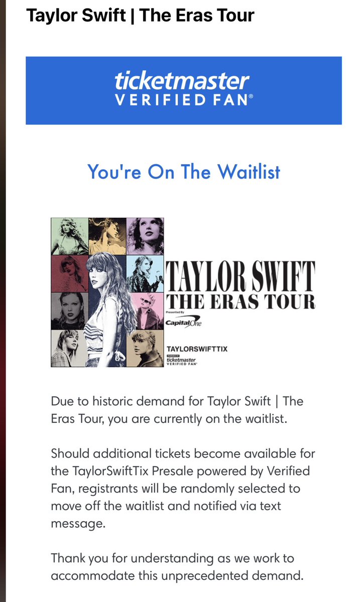 My villain origin story... Boosted to the WAITLIST.  #TSTheErasTour <a href="/taylornation13/">Taylor Nation</a>