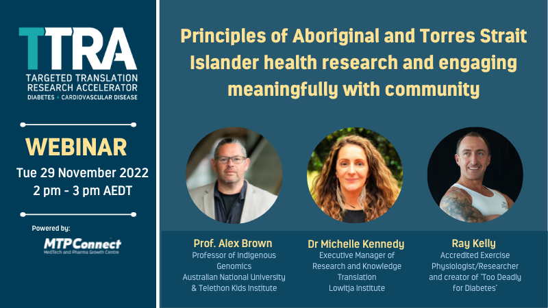 In advance of TTRA's Round 3 funding opportunity to support diabetes &amp; CVD projects to address unmet health &amp; medical needs of First Nation’s people, we are holding a webinar on 29 Nov 2-3 pm to highlight principles for Indigenous research. Register bit.ly/3AgctI1