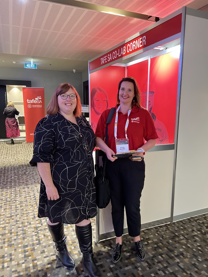 tafesa's tweet photo. The @TafeDirectors Australia Convention 2022 is underway at the Hilton #Adelaide Hotel and we are thrilled to be this year's host partner celebrating all things 'Courage, Change and Challenge' in vocational education and training. More to come! #PowerOfTAFE #TDAConvention2022 https://t.co/xadzgihMLS