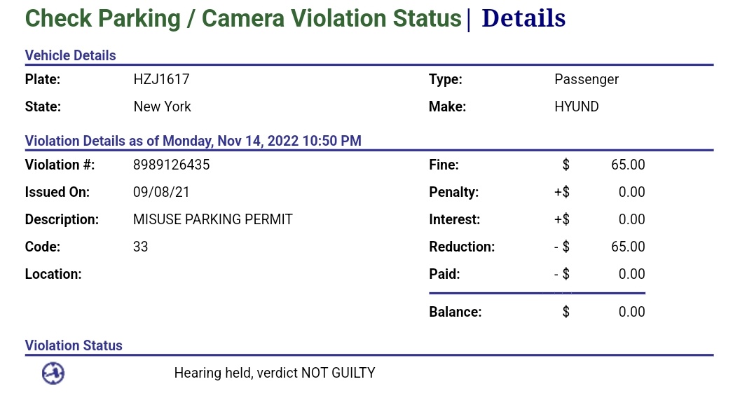 placardabuse's tweet photo. This #PlacardPerp is one of the few that has actually been issued a #PlacardCorruption ticket.

And it looks like they somehow managed to get that valid summons dismissed. 

#TicketFixing? https://t.co/wy35WHQ9gI