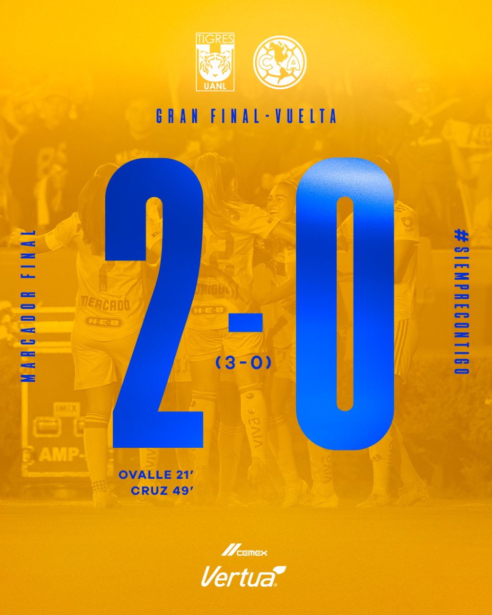 TigresFemenil's tweet photo. ¡Grítenlo, Incomparables! 

¡SOMOS LAS CAMPEONAS DE LA LIGA MX FEMENIL! 

⭐️⭐️⭐️⭐️🌟

Marcador @CEMEXMx.

#SiempreContigo 👊
#EstoEsTigresFemenil 🐯 https://t.co/Us2fBDin5H