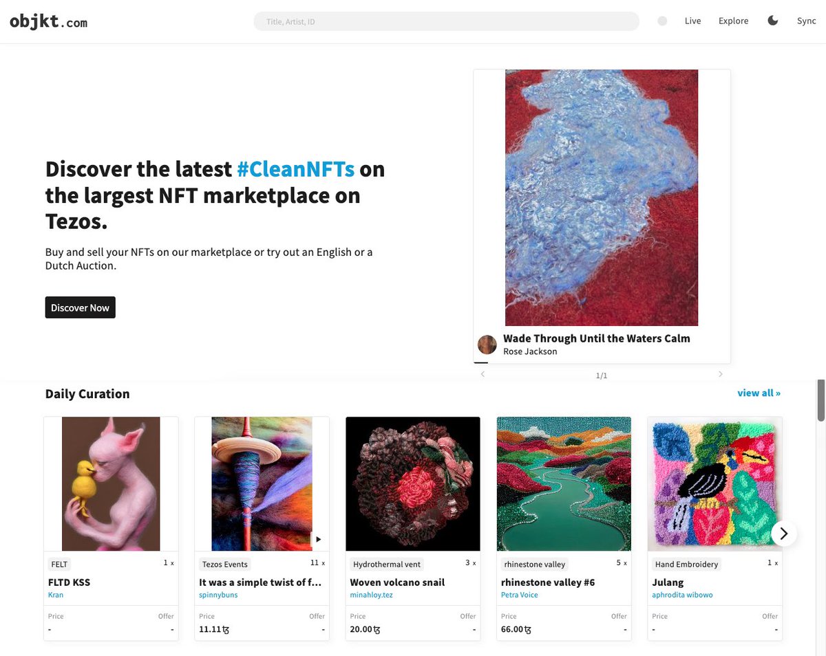 WibowoAphrodita's tweet photo. GM! Thank you dear @objktcom for featuring my Crafty work in ur Daily Curation page🙏🏻🥹💕
Have a productive day for you friends🙋🏻♀️💕
Craft On !!!
#objktthematiccuration #textileart https://t.co/GBjPr3Ln1M