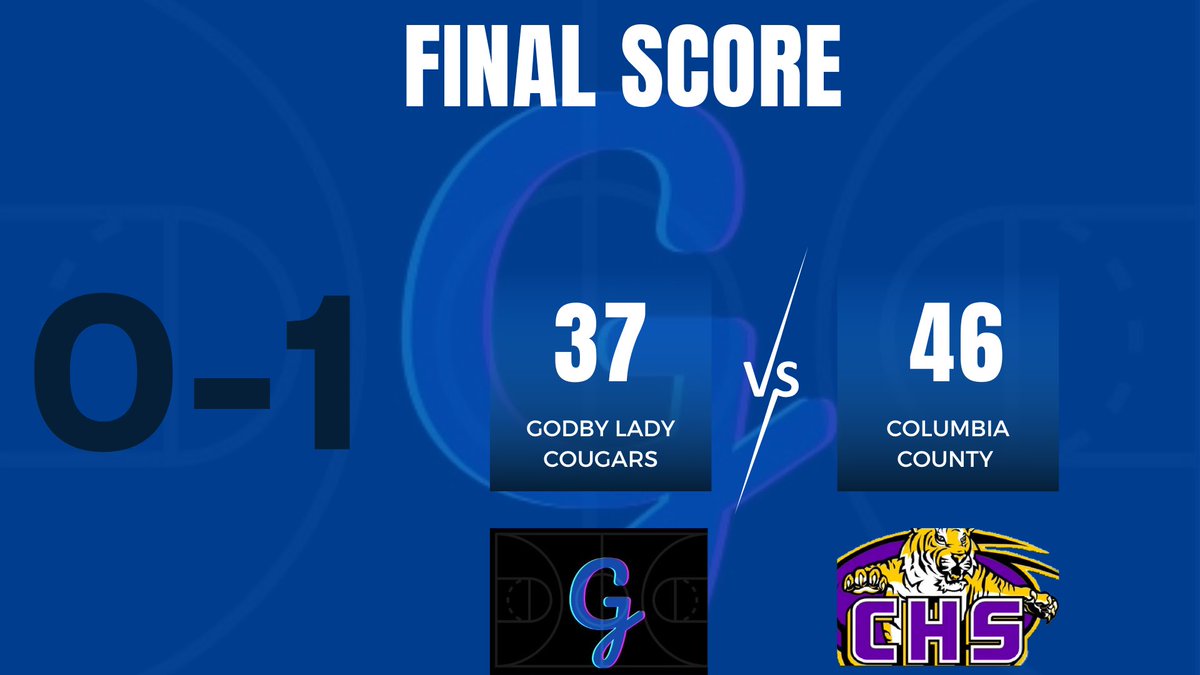 The Lady Cougars fall short to the Lady Tigers of Columbia County. Back to the factory.  #BetterTomorrow #AKOMA 💙🙏🏽