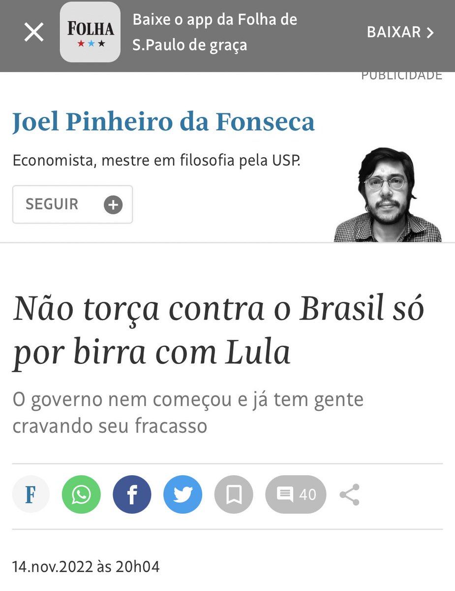 Ah tá…🤡

Disse o Liberalzinho Fake que passou  4 anos com birra do Bolsonaro, torcendo para que o país afundasse.