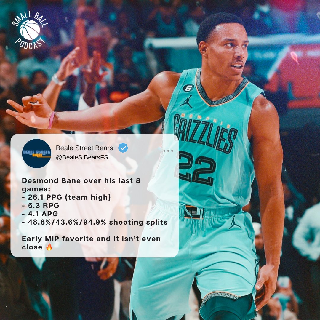 SmallBallBros's tweet photo. It's time to recognize some small-market guys who have been BALLING this season! #NBATwitter #Grizzlies #SacramentoProud #SpursUp #MagicTogether https://t.co/zMzPeuGPCZ