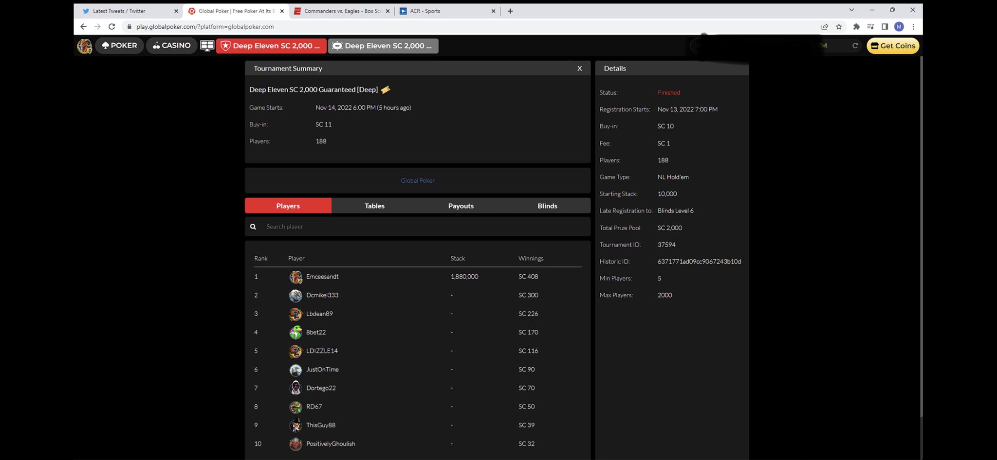 Emceesandt on Twitter "I would win a stupid tournament the day after