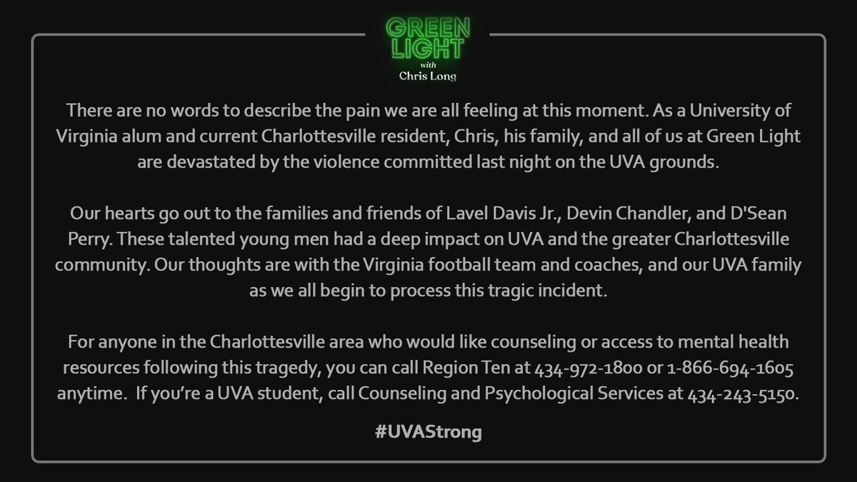 greenlight's tweet photo. #UVAStrong https://t.co/rTbQoguR6K