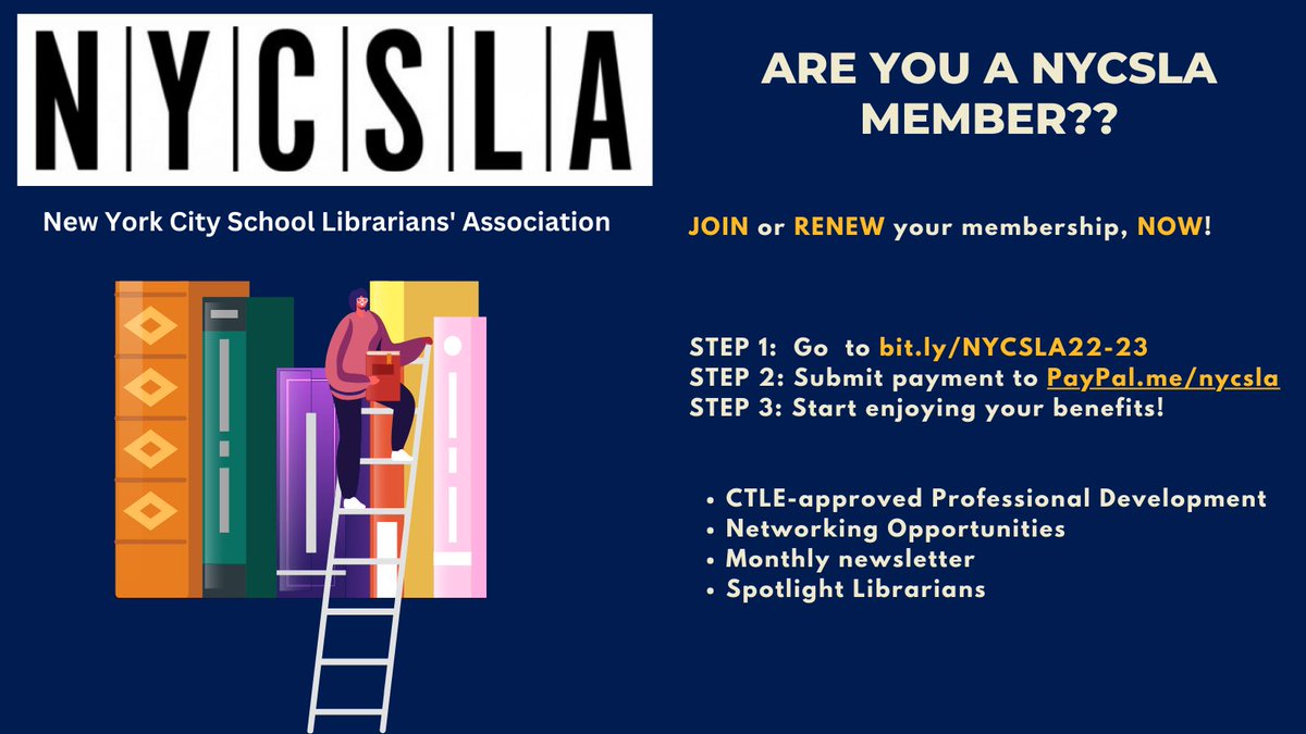 Have you joined NYCSLA? Renewed your membership? If not, sign up today! Bit.ly/NYCSLA22-23