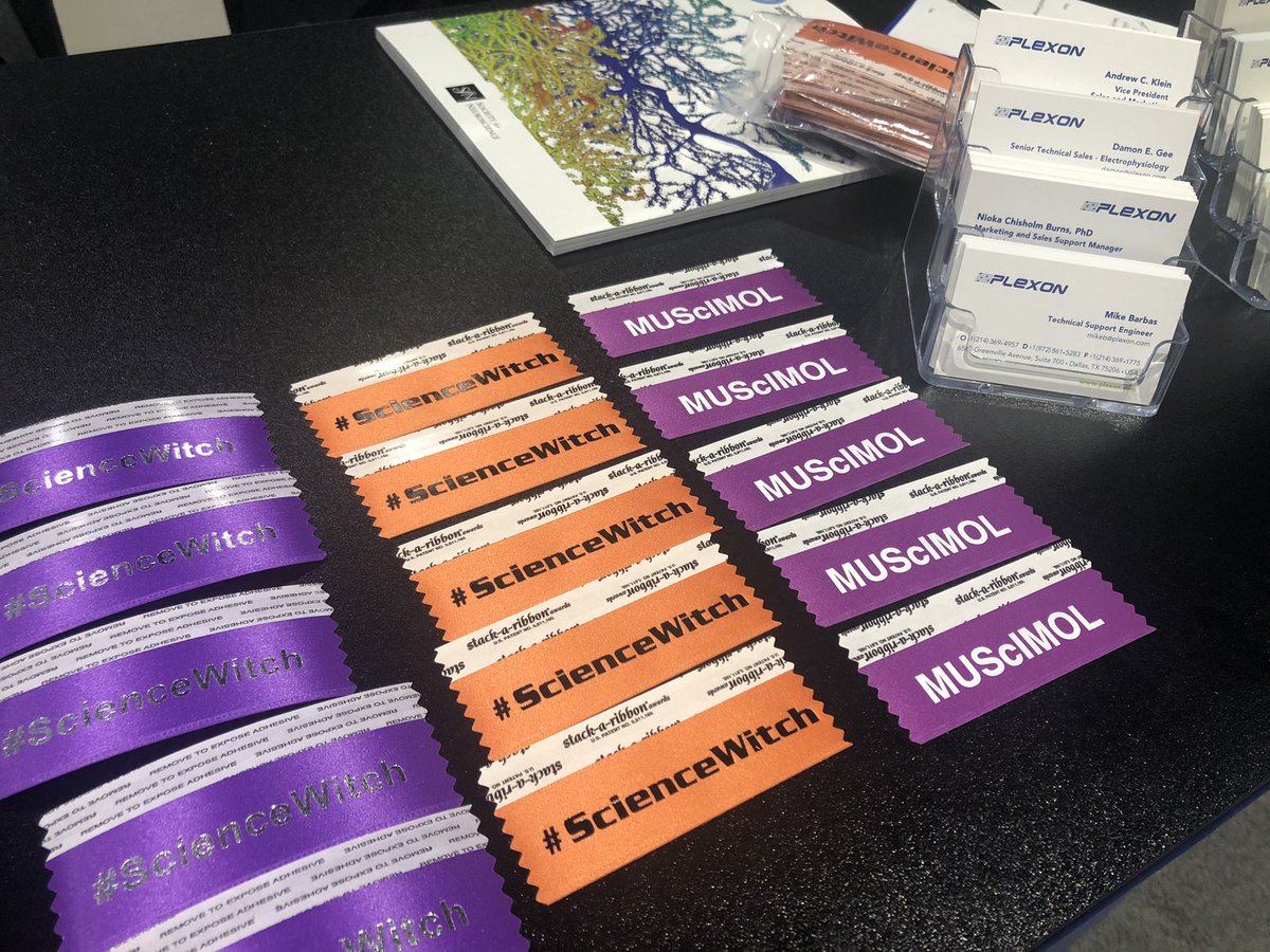 sfnbanter's tweet photo. More #sciencewitch badge ribbons at @PlexonNeurosci (booth 1634) and the vintage 2018 edition! #sciencewitch #MUScIMOL #sfnbanter22 https://t.co/hcsehoa7tQ