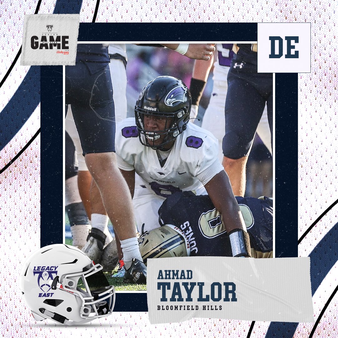 Legacy Football Organization (@legacymi_fball) on Twitter photo Legacy SR All Star Game LIVE on @BallySportsDET Nov. 27! Congrats to DE selections for Legacy Team East! @footballraised <a href="/a_Tay23/">Ahmad Taylor</a> <a href="/CalebYancey04/">Caleb Yancey</a> #Legacy #JoinTheMovement Legacy SR All Star Game LIVE on @BallySportsDET Nov. 27! Congrats to DE selections for Legacy Team East! @footballraised <a href="/a_Tay23/">Ahmad Taylor</a> <a href="/CalebYancey04/">Caleb Yancey</a> #Legacy #JoinTheMovement