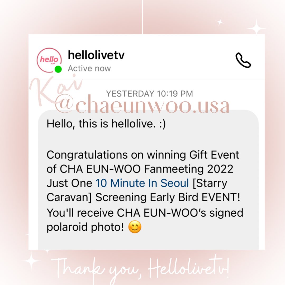 chaeunwoo_usa's tweet photo. So they contacted me last night? Almost 24h ago? And I didn’t even know. Oh, Kai. What’s new. 🤦🏻♀️😏
Thank you, @hellolivetv, for this early birthday surprise. 🥹💘 Thank you, @b4_msunshine 🥰🐥
#CHAEUNWOO #JOTM #hellolive_event #HELLO_Chaeunwoo https://t.co/qQsvbbX36b
