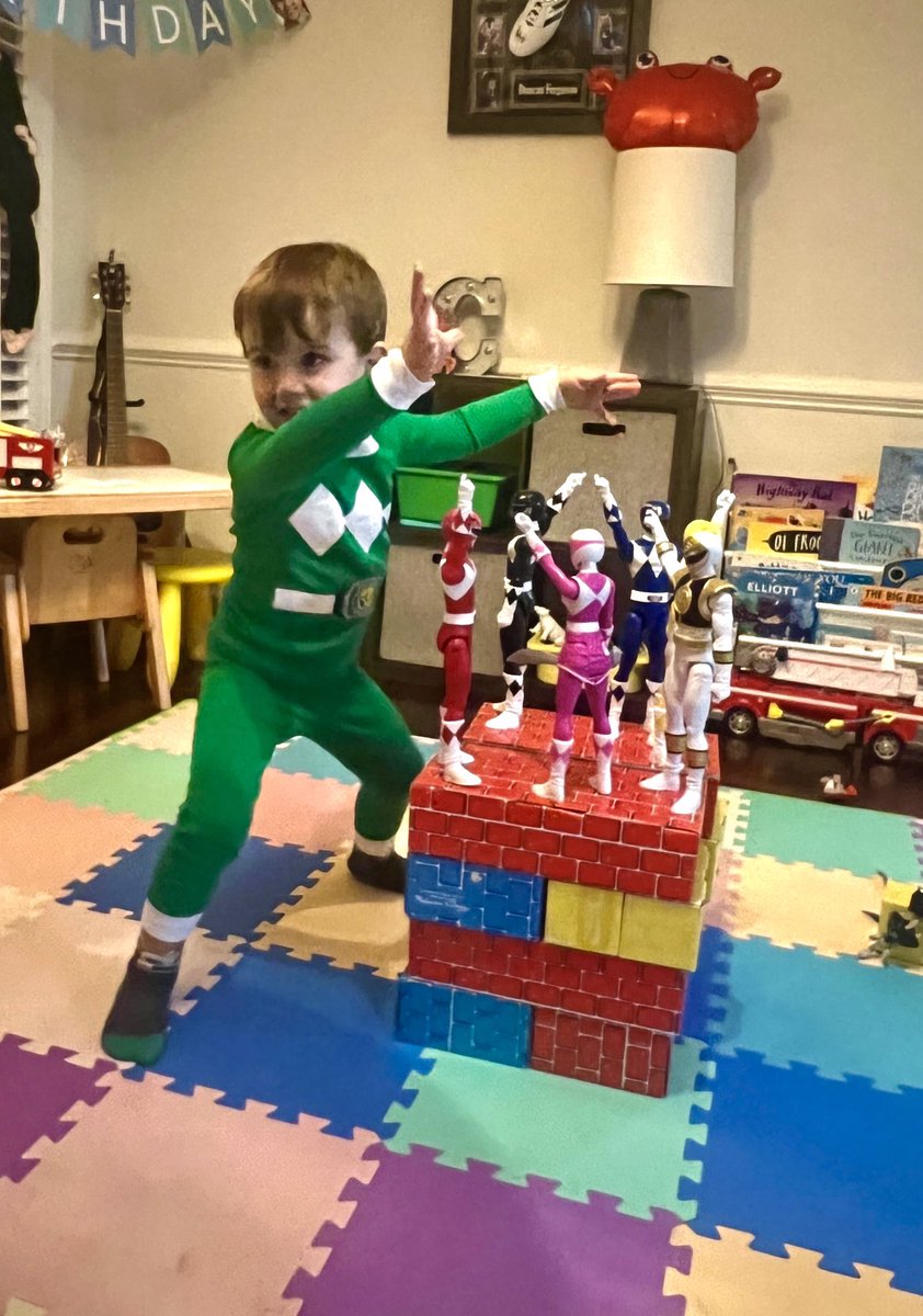 He was my hero when I was a kid, now he’s my sons. It’s all he wanted for his 3rd birthday. Thank you <a href="/jdfffn/">Jason David Frank</a> (sorry if this makes you feel old)