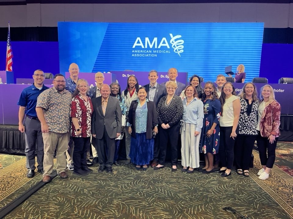 AAFP Delegation at the AMA. What a outstanding group  of leaders!