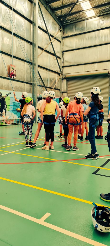 Day 2 Year 6 Camp. 4 hours sleep and straight into rock climbing. #challenge yourself