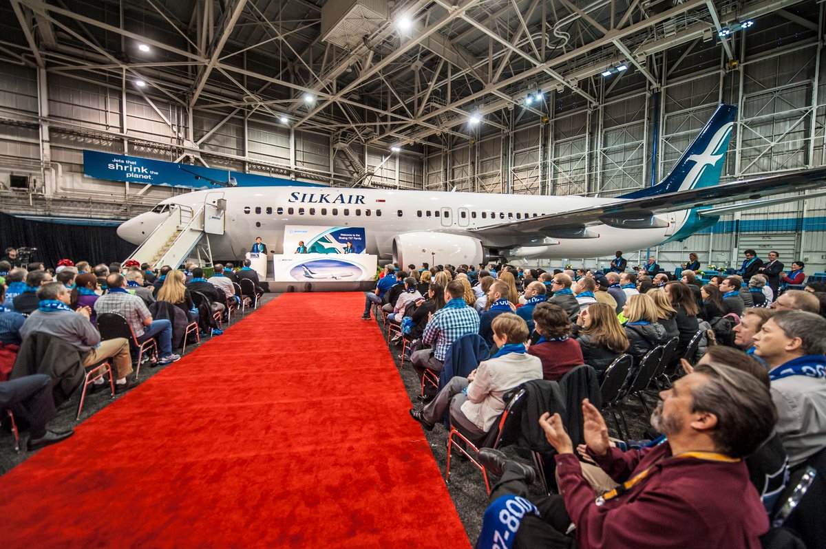 Cheers to 75 years of partnership with Singapore!

In 2014, SilkAir, then a subsidiary of <a href="/SingaporeAir/">Singapore Airlines</a>, celebrated the delivery of its first 737-800. This marked the start of the airline's transition to an all-Boeing fleet.