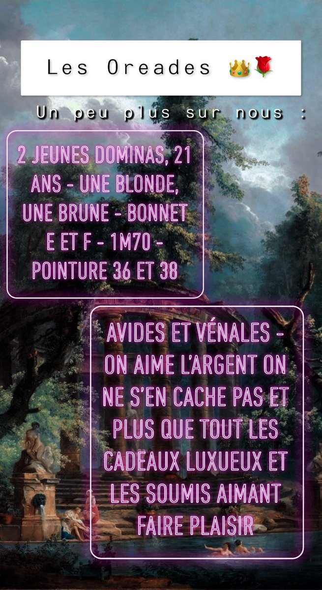 OreadesLes's tweet photo. Dms sans lectures = Dm sans réponse 👑🌹 https://t.co/ZFiYiGJs3h
