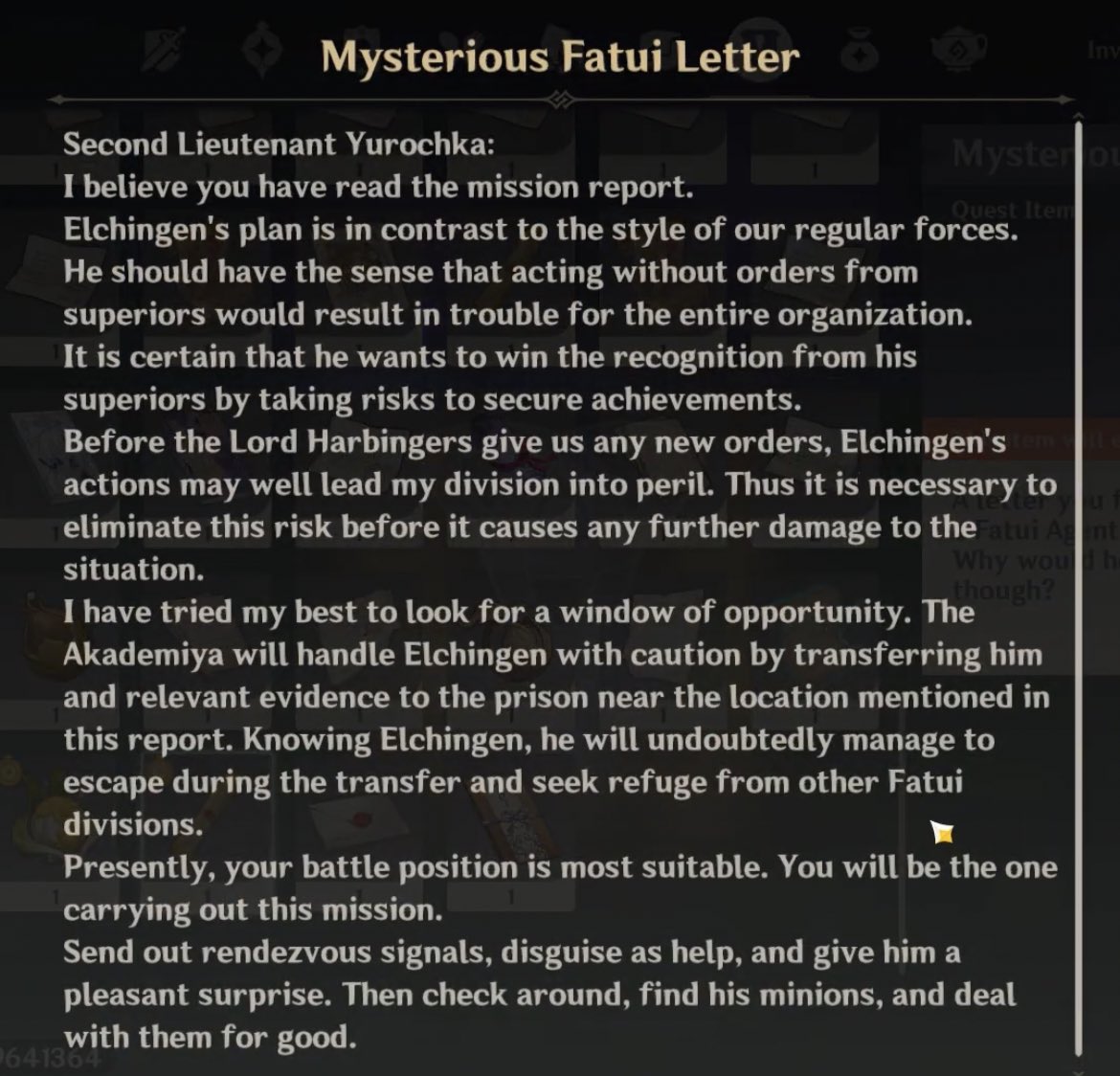 maskedfools's tweet photo. // spoilers

for those who finished the fungi event, go near chakram cave to fight a pyro fatui agent…the fatui sent an assassin to get rid of elchingen https://t.co/16QYQBtUwz