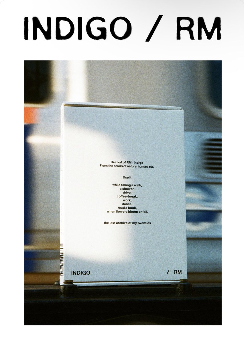 JoseWasHereBye's tweet image. I don’t know if y’all see how genius this is. The outer box/packaging is also part of the album. Everything makes Indigo. Joon’s literally giving us ALL of him. CHILLS