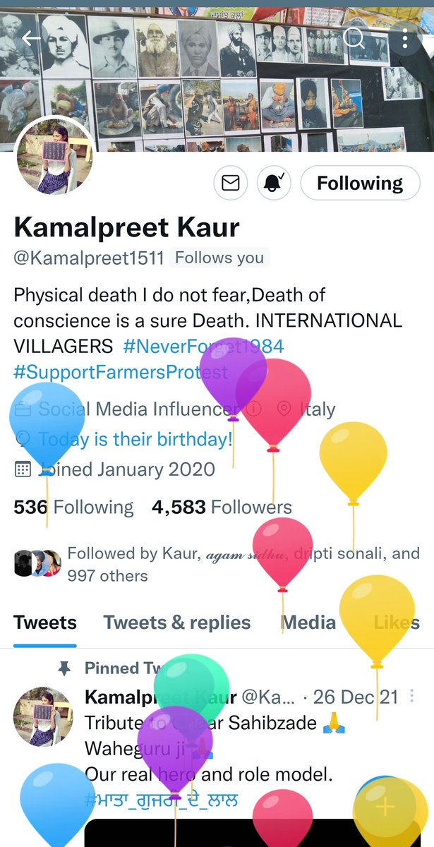 2_laddi's tweet photo. Happy birthday 🎂🎂@Kamalpreet1511 ....
ਵਾਹਿਗੁਰੂ ਆਪ ਨੂੰ ਹਮੇਸ਼ਾ ਚੜ੍ਹਦੀ ਕਲਾ ਵਿੱਚ ਰੱਖੇ https://t.co/kpEkpnRpwY