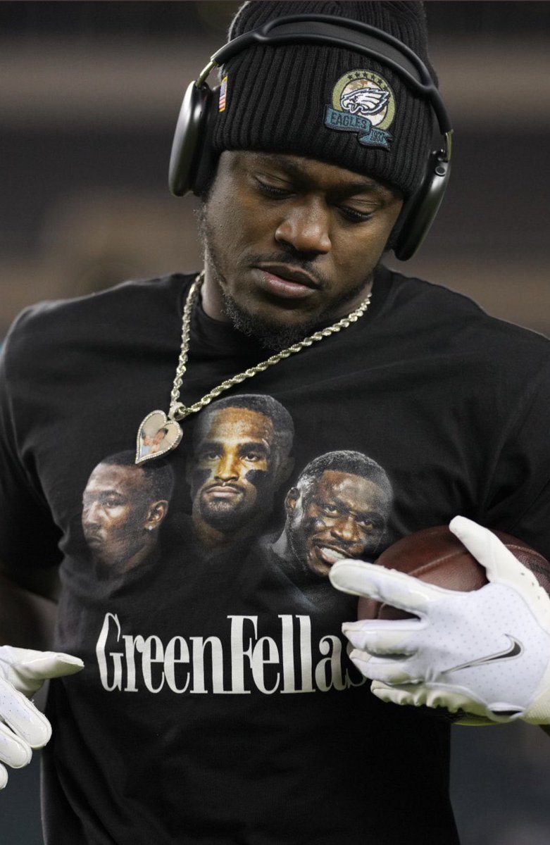 AJ Brown’s Greenfellas shirt🔥