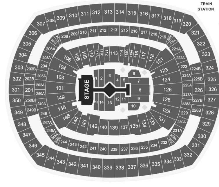 At T Stadium Seating Chart For Taylor Swift Concert