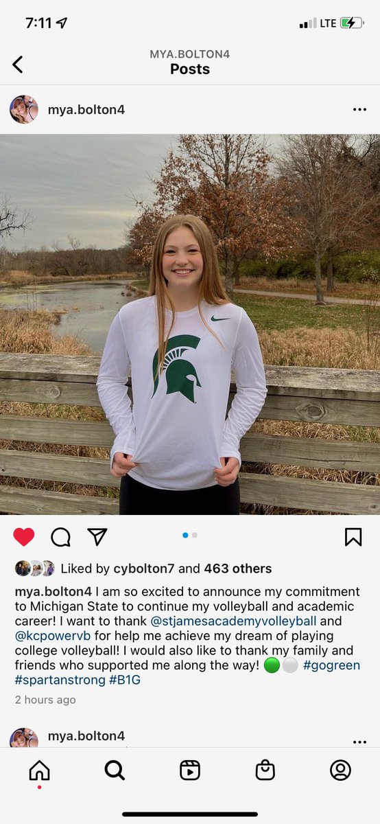 Mya Bolton (@bolton_mya) on Twitter photo Excited to announce my commitment to Michigan State! Go Spartans!! 🟢⚪️ <a href="/JakeBarreau/">Jake Barreau</a> <a href="/sjavball/">St. James Academy Volleyball</a> <a href="/LeahJohnson_VB/">Leah Johnson</a> <a href="/kcpowervb/">KC Power Volleyball</a> <a href="/MSU_Volleyball/">Michigan State Volleyball</a> Excited to announce my commitment to Michigan State! Go Spartans!! 🟢⚪️ <a href="/JakeBarreau/">Jake Barreau</a> <a href="/sjavball/">St. James Academy Volleyball</a> <a href="/LeahJohnson_VB/">Leah Johnson</a> <a href="/kcpowervb/">KC Power Volleyball</a> <a href="/MSU_Volleyball/">Michigan State Volleyball</a>