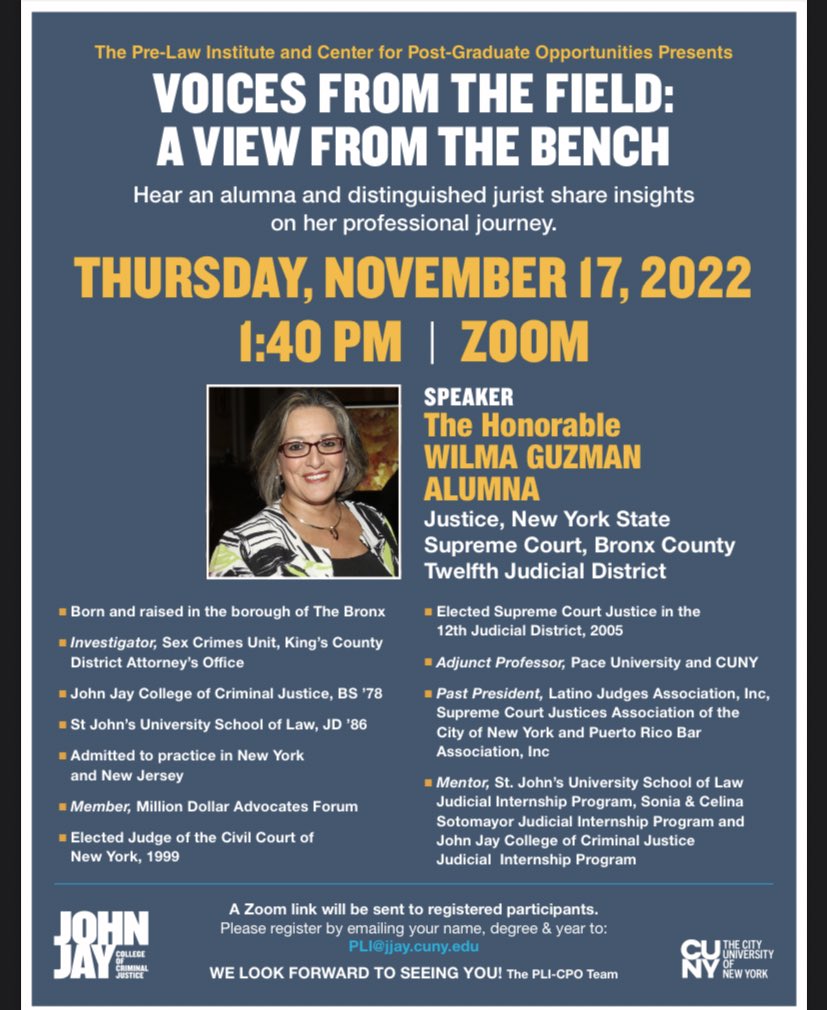JohnJayPLI's tweet photo. This Thursday, make sure to register! https://t.co/3Hj6WfgfKv