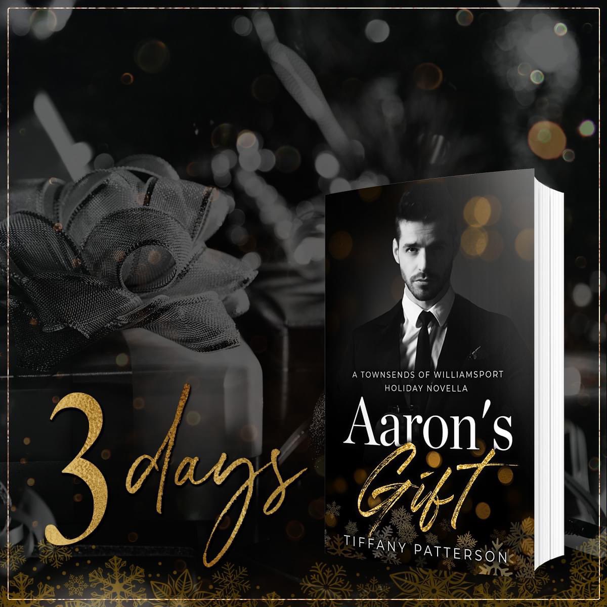 THREE MORE DAYS! 
𝐀𝐚𝐫𝐨𝐧'𝐬 𝐆𝐢𝐟𝐭 is coming November 17th! This is a steamy holiday novella set in The Townsends of Williamsport world! Pre-order now and add it to your TBR!
Read FREE with KindleUnlimited!
Pre-order here: mybook.to/aaronsgift