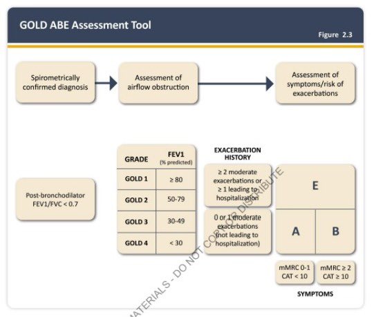 dr_ezquerra's tweet image. 🫁Nueva guía de EPOC #2023 GOLD

🔹Mismos valores de FEV1 predicho para GOLD 1 a 4.
🔸Se ELIMINAN grupos C y D, ahora son E.
🔹Esteroide inhalado: hospitalizaciones, 2 exacerbaciones moderadas al año, eosinófilos sangre &amp;gt;300, asma. 

Descárgala en bit.ly/3WZw9JE
