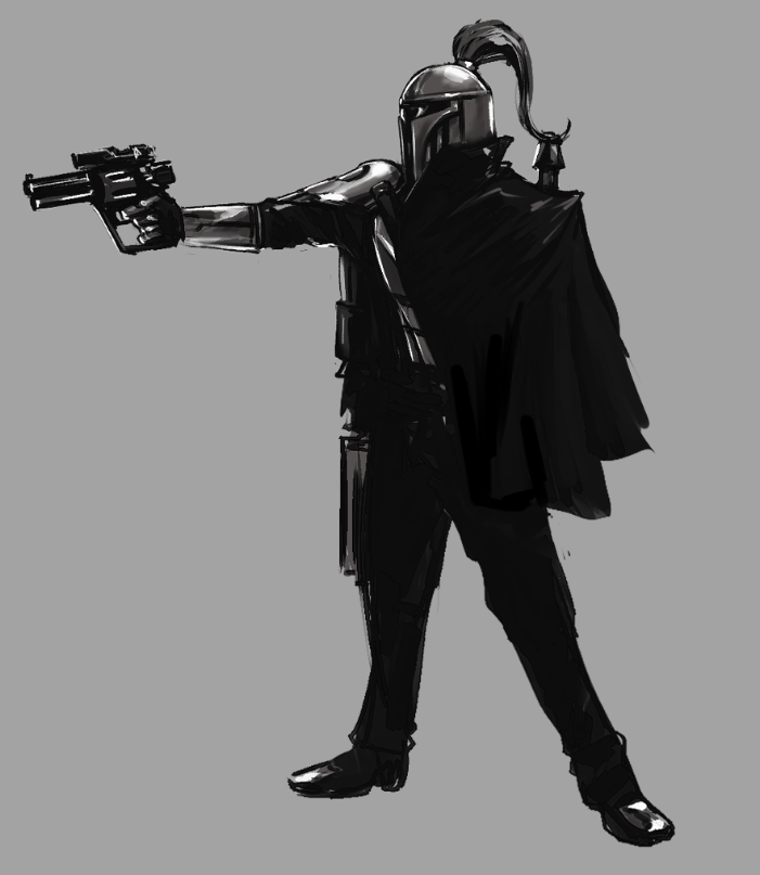 「sketch of  as a mandalorian 」|𝕏のイラスト