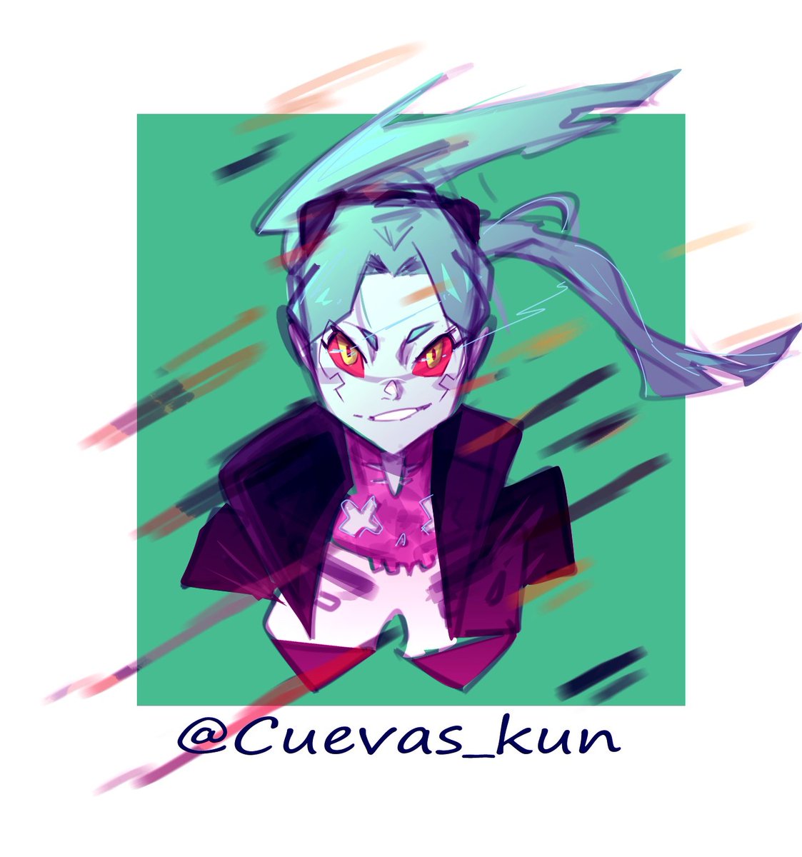 Cuevas_kun's tweet photo. Quick sketch of Rebecca from cyberpunk 2077 https://t.co/5rR0JqOBjK