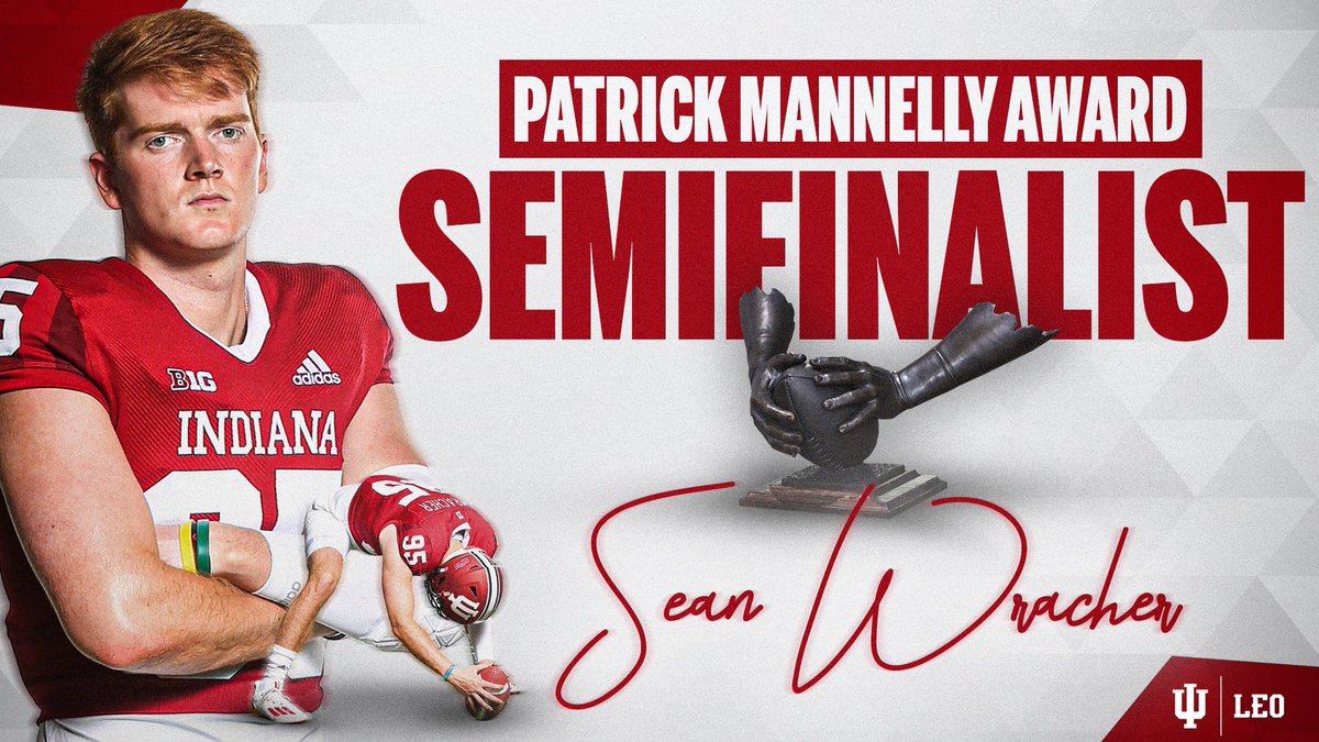 Indiana Football (@indianafootball) on Twitter photo Celebrating the best long snappers in college football β <a href="/SeanWracher95/">Sean Wracher</a> is a semifinalist for the Mannelly Award. Celebrating the best long snappers in college football β <a href="/SeanWracher95/">Sean Wracher</a> is a semifinalist for the Mannelly Award.