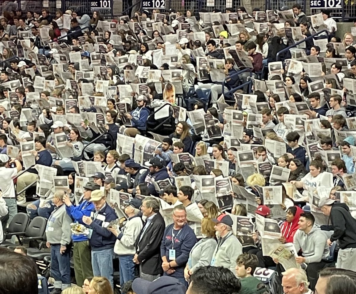 .<a href="/UConnWBB/">UConn Women’s Basketball</a> just posted a big statement win over Texas!

#HuskyNation wasn’t that inspired when the Longhorns were introduced, and decided to read the Hartford Courant instead.