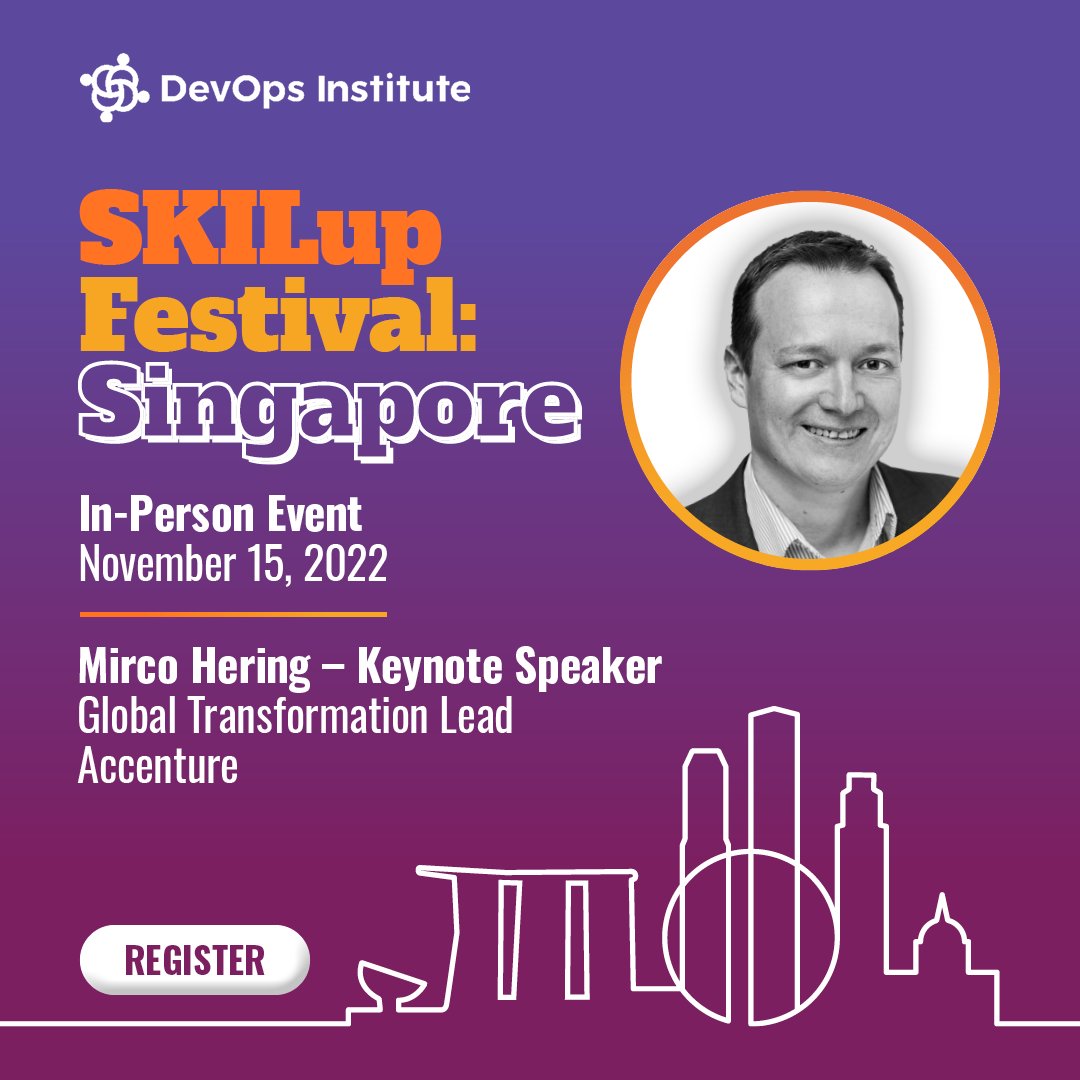 🔴 LIVE from #SKILUPFEST: @MircoHering of @Accenture discusses DevOps Heresy on 'What I Have Learned From Working In Large Enterprises!' ✨ Attendees, are you ready to learn from the expert himself? 🥳 View the agenda: hubs.la/Q01sf19B0